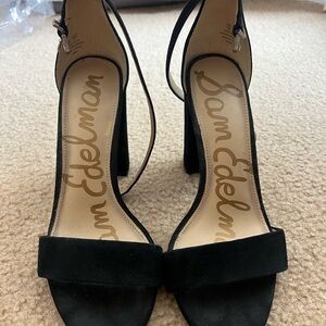 Sam Edelman Black block heel sandals size 7
